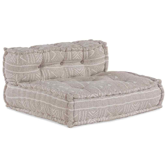 Pouffe Geometrisch Hellbraun 70 x 70 x 54 cm Stoff