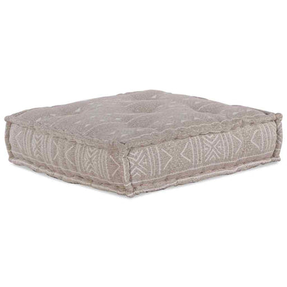 Pouffe Geometrisch Hellbraun 70 x 70 x 54 cm Stoff