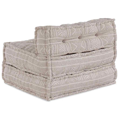 Pouffe Geometrisch Hellbraun 70 x 70 x 54 cm Stoff