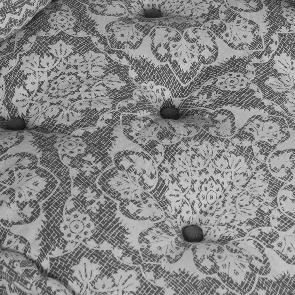 Pouffe Geometrisch Hellgrau 70 x 70 x 54 cm Stoff