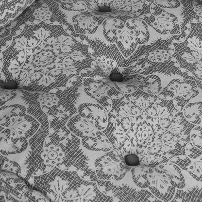 Pouffe Geometrisch Hellgrau 70 x 70 x 54 cm Stoff