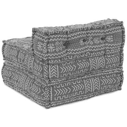 Pouffe Geometrisch Hellgrau 70 x 70 x 54 cm Stoff