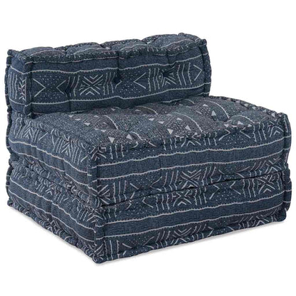 Pouffe Geometrisch Indigo 70 x 70 x 54 cm Stoff