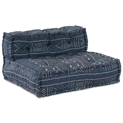 Pouffe Geometrisch Indigo 70 x 70 x 54 cm Stoff