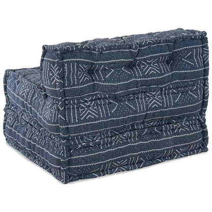 Pouffe Geometrisch Indigo 70 x 70 x 54 cm Stoff