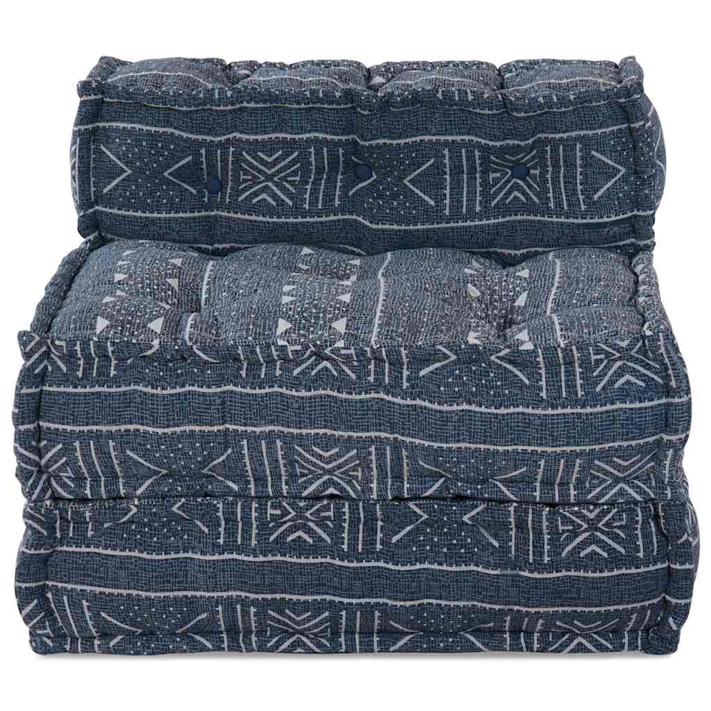 Pouffe Geometrisch Indigo 70 x 70 x 54 cm Stoff