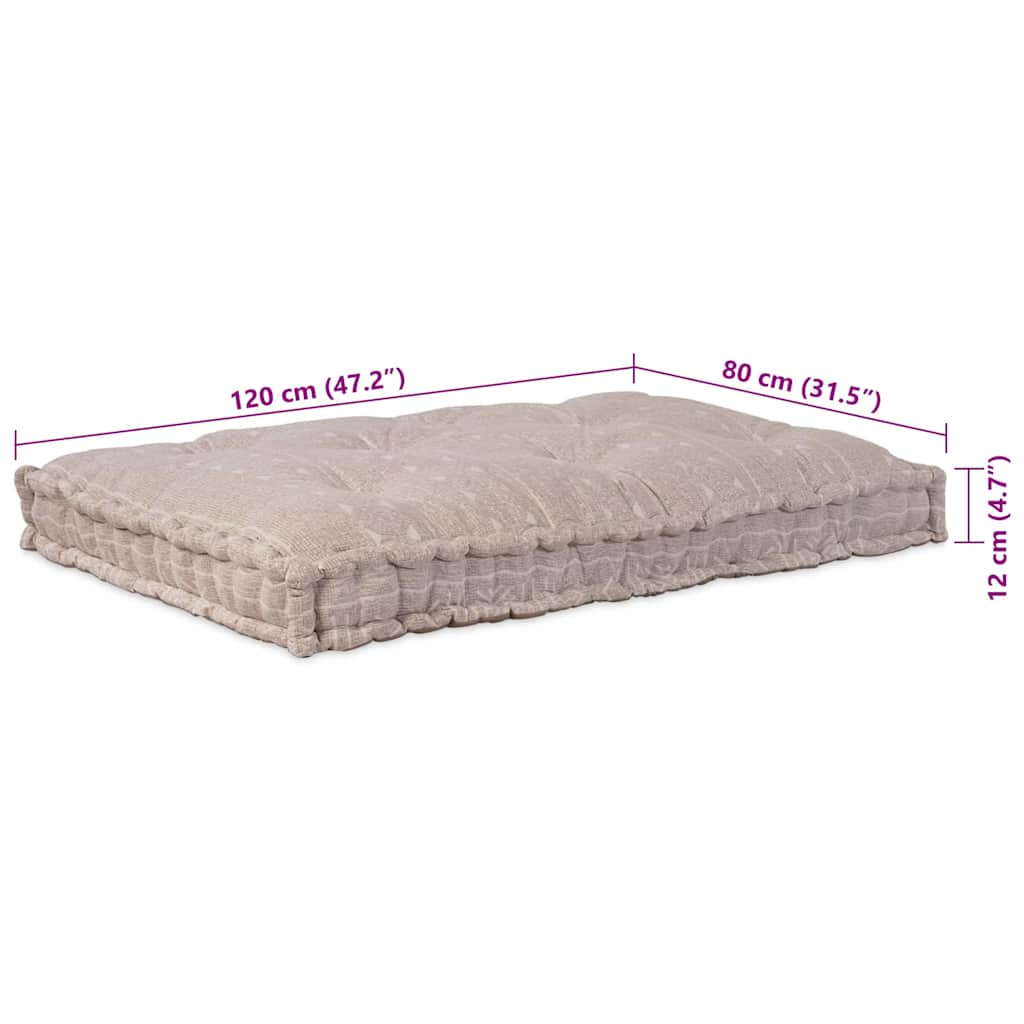 Pallet Sofa Kissen Hellbraun Stoff