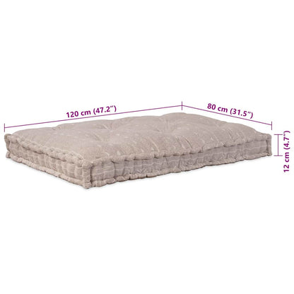 Pallet Sofa Kissen Hellbraun Stoff
