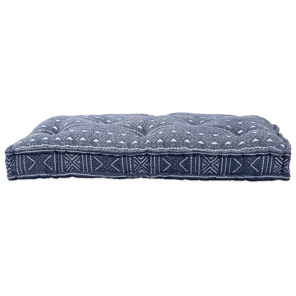 Pallet Sofa Kissen Indigo-Druck Stoff