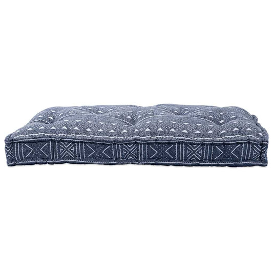 Pallet Sofa Kissen Indigo-Druck Stoff