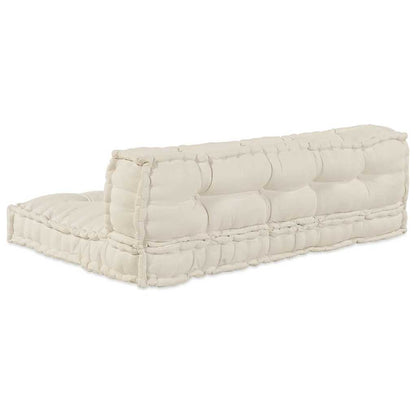 Pallet Sofa Kissen 2 pcs Creme Stoff