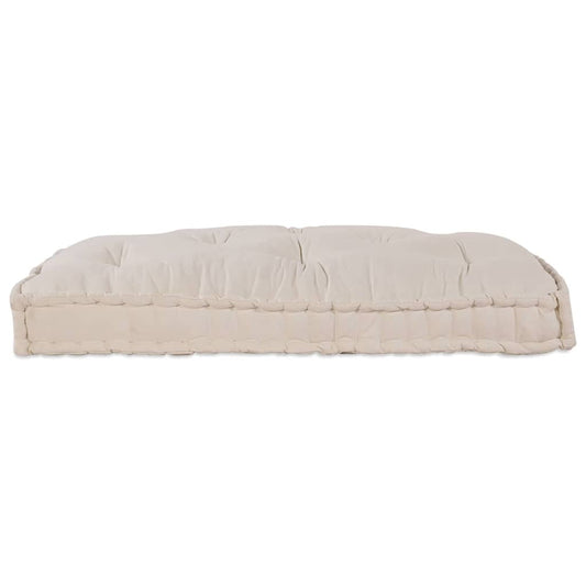 Pallet Sofa Kissen Creme Stoff