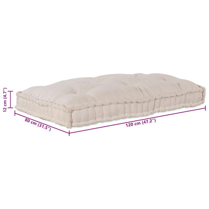 Pallet Sofa Kissen Creme Stoff