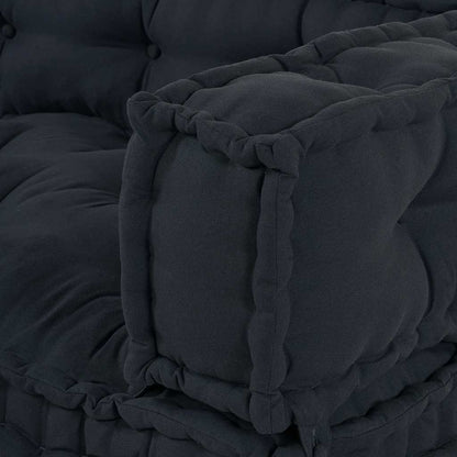 Pallet Sofa Kissen 3 pcs Anthrazit Stoff