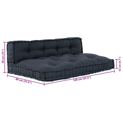 Pallet Sofa Kissen 2 pcs Anthrazit Stoff
