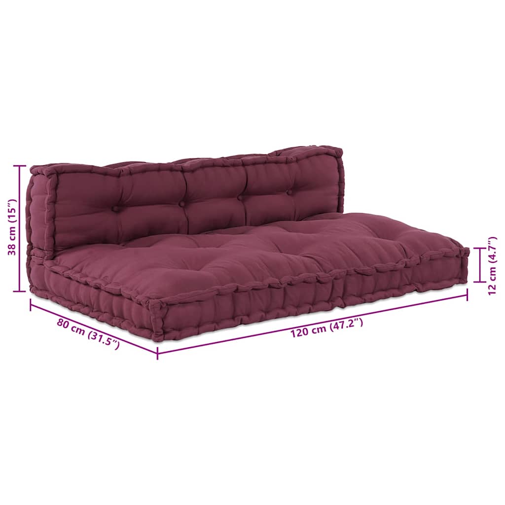 Pallet Sofa Kissen 2 pcs Kastanienbraun Stoff