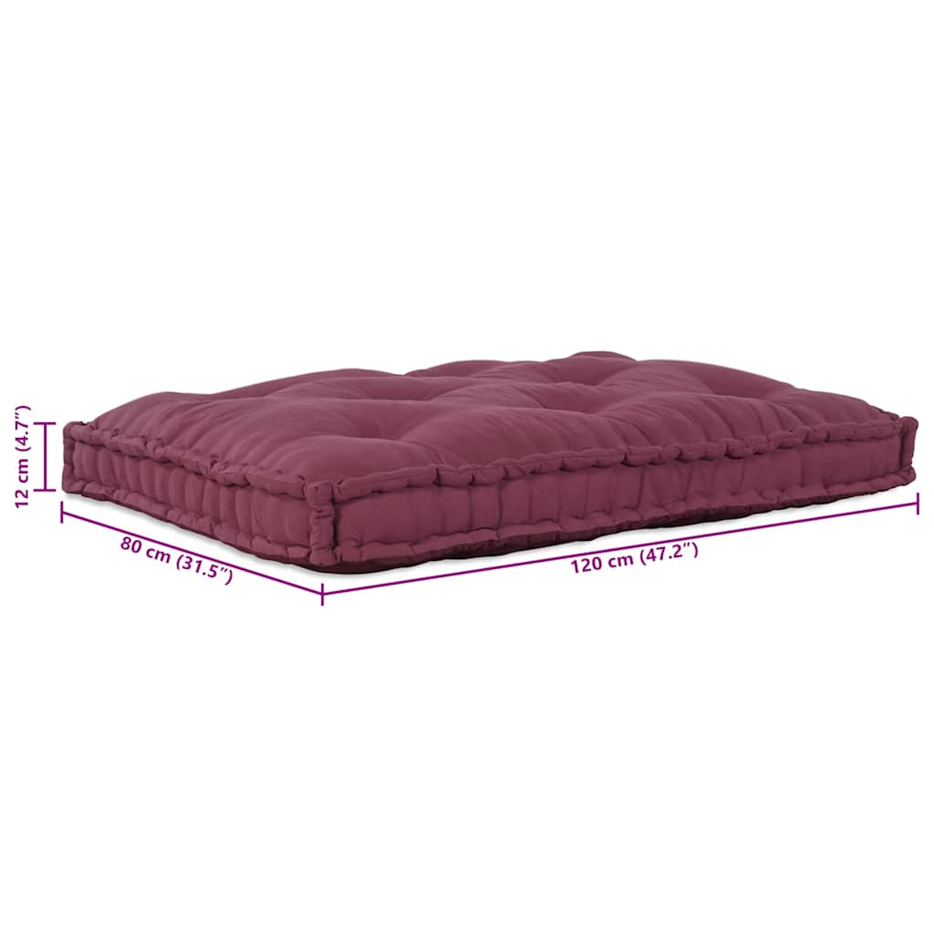 Pallet Sofa Kissen Kastanienbraun Stoff