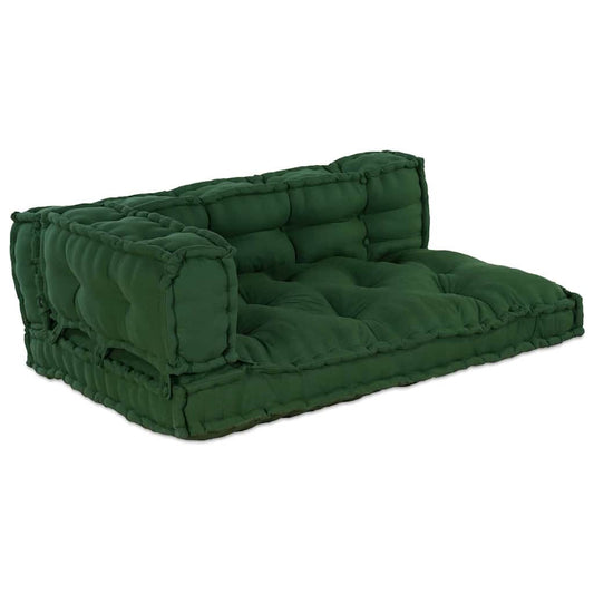 Pallet Sofa Kissen 3 pcs Grün Stoff
