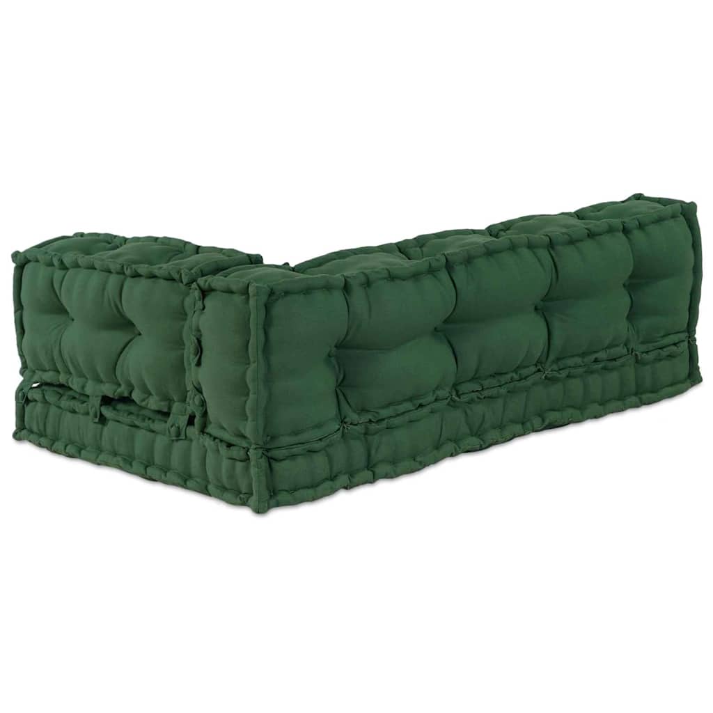 Pallet Sofa Kissen 3 pcs Grün Stoff