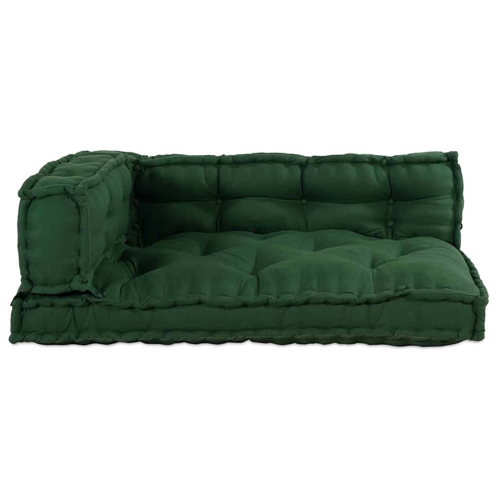 Pallet Sofa Kissen 3 pcs Grün Stoff