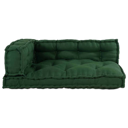 Pallet Sofa Kissen 3 pcs Grün Stoff