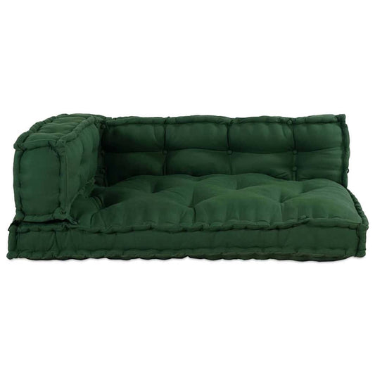Pallet Sofa Kissen 3 pcs Grün Stoff