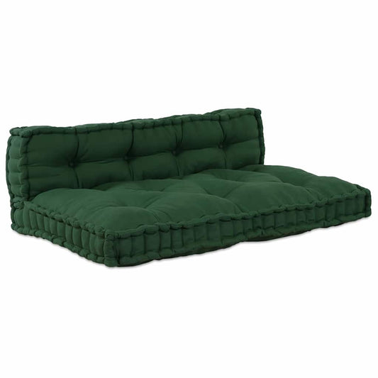 Pallet Sofa Kissen 2 pcs Grün Stoff