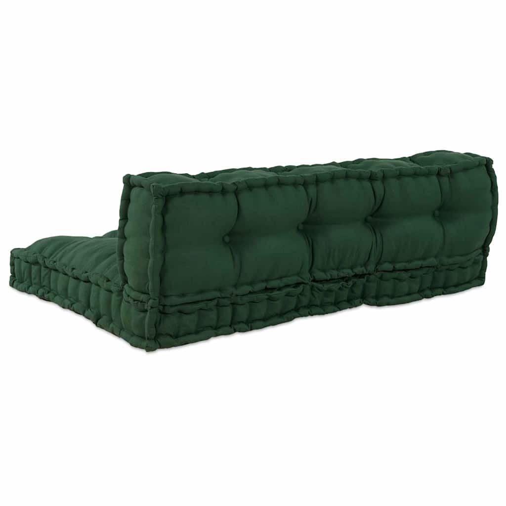 Pallet Sofa Kissen 2 pcs Grün Stoff