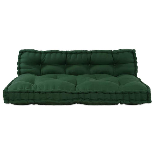 Pallet Sofa Kissen 2 pcs Grün Stoff