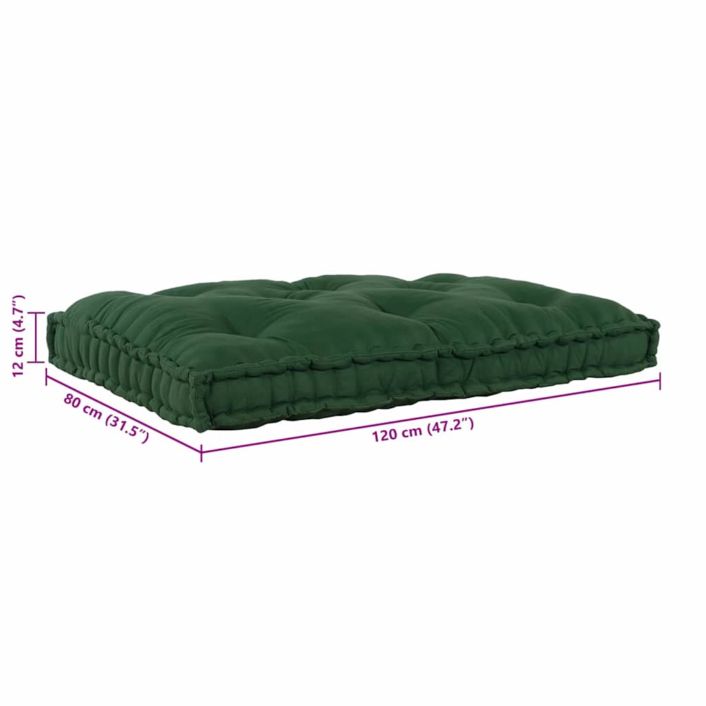 Pallet Sofa Kissen Grün Stoff