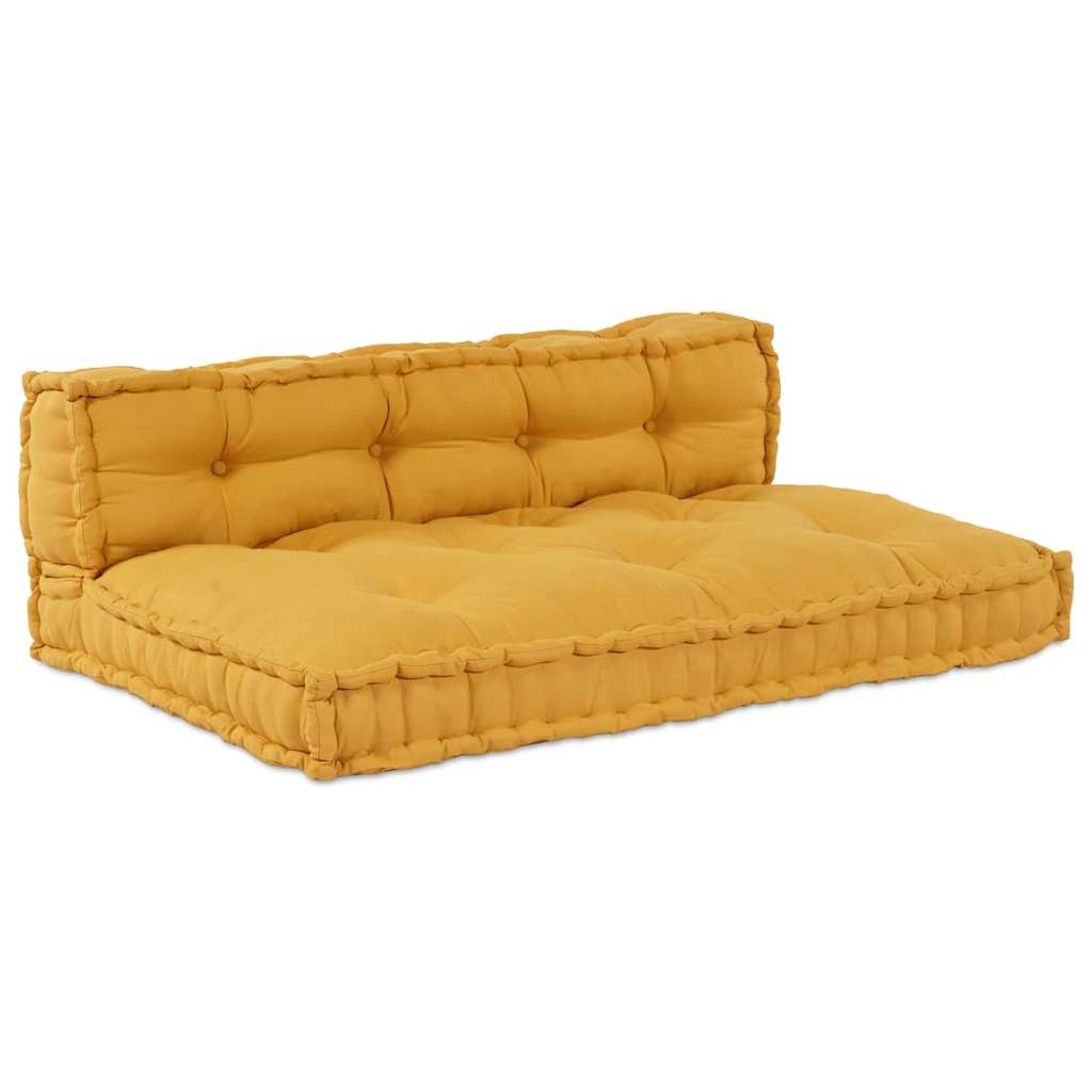Pallet Sofa Kissen 2 pcs Gelb Stoff