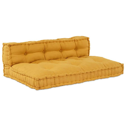 Pallet Sofa Kissen 2 pcs Gelb Stoff