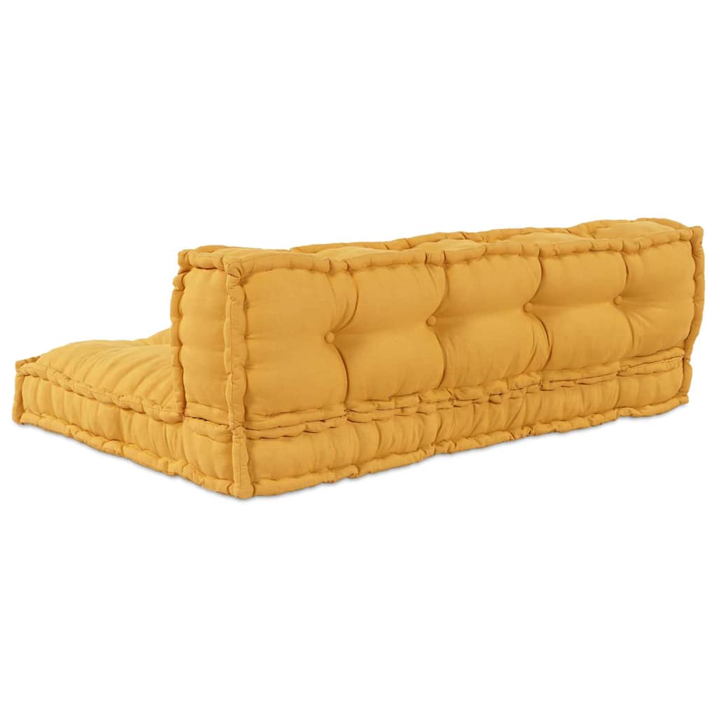 Pallet Sofa Kissen 2 pcs Gelb Stoff