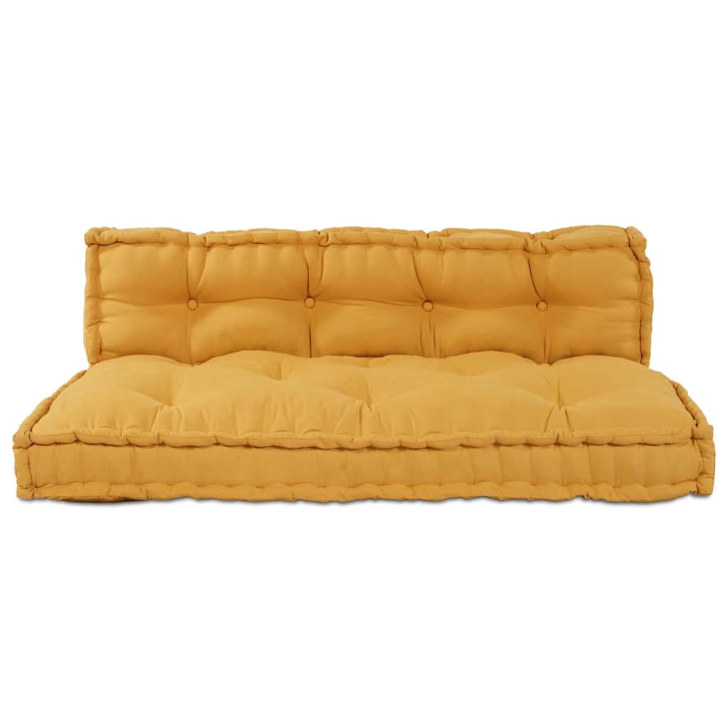 Pallet Sofa Kissen 2 pcs Gelb Stoff