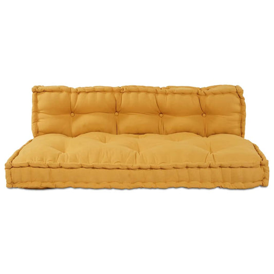 Pallet Sofa Kissen 2 pcs Gelb Stoff