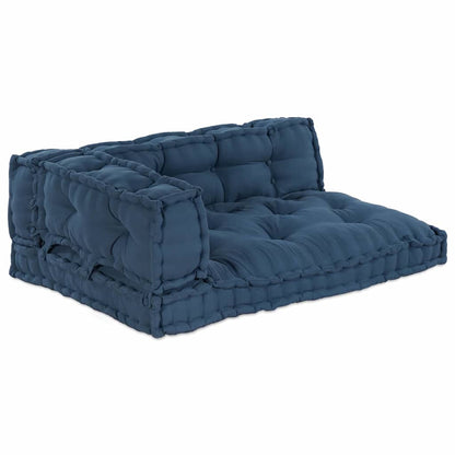 Pallet Sofa Kissen 3 pcs Indigo Stoff