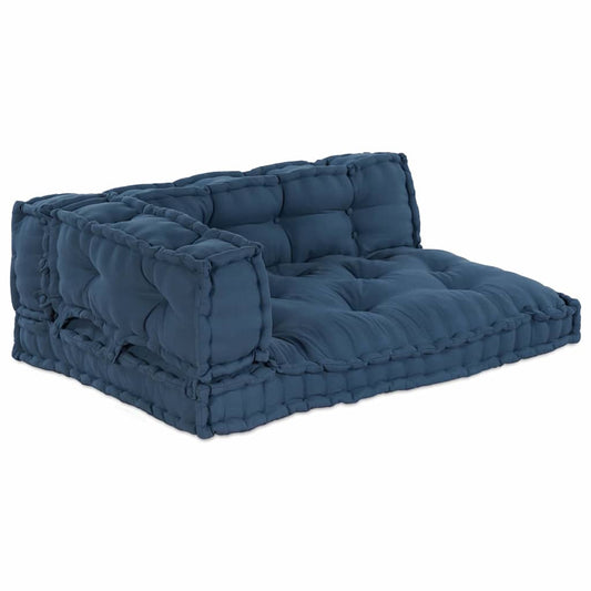 Pallet Sofa Kissen 3 pcs Indigo Stoff