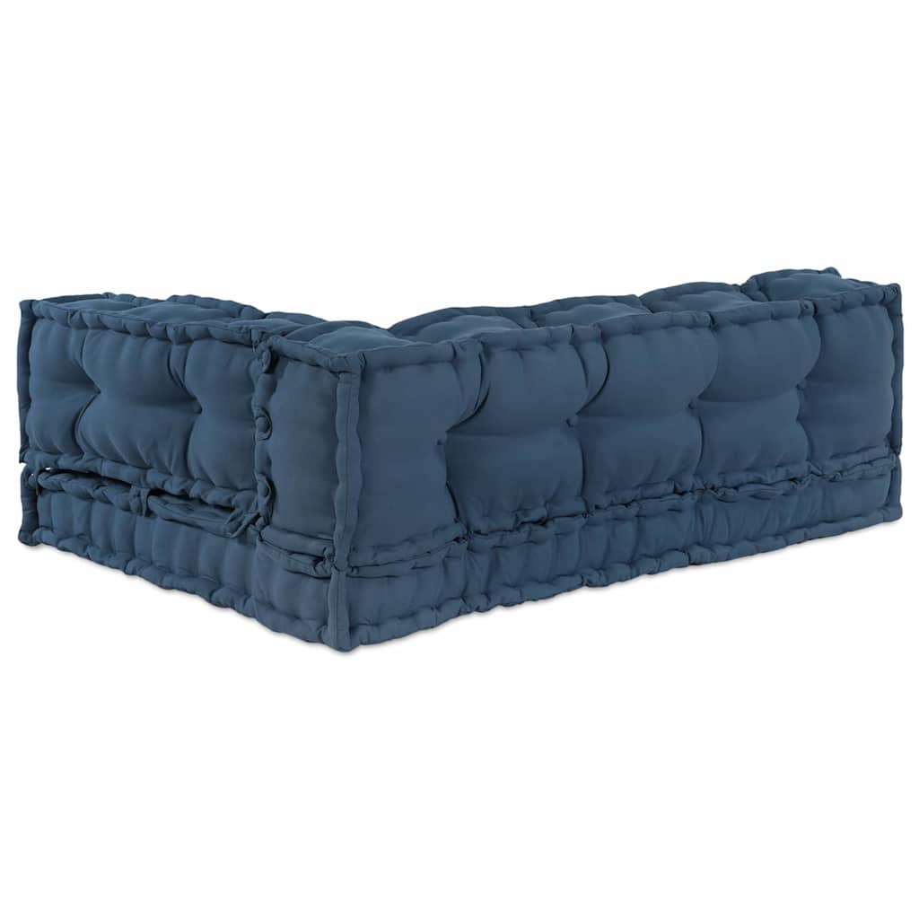Pallet Sofa Kissen 3 pcs Indigo Stoff