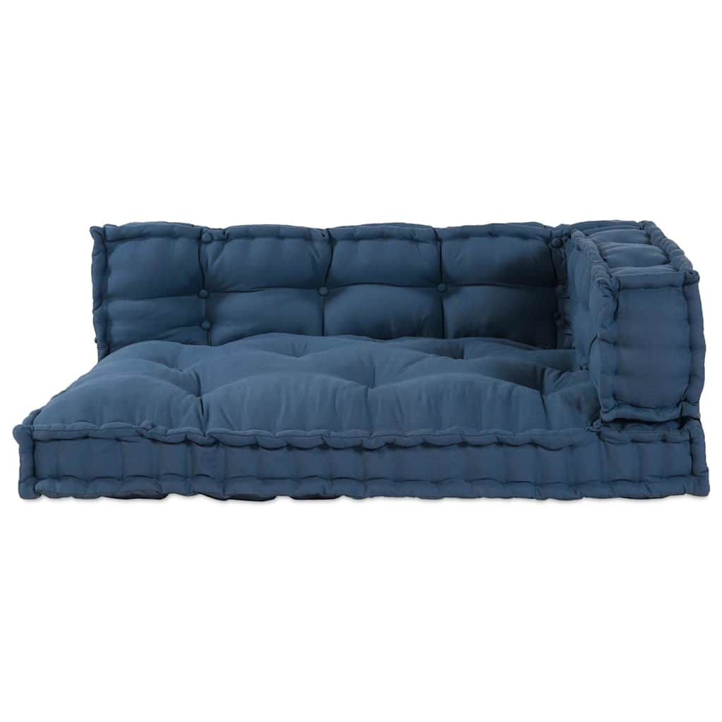 Pallet Sofa Kissen 3 pcs Indigo Stoff