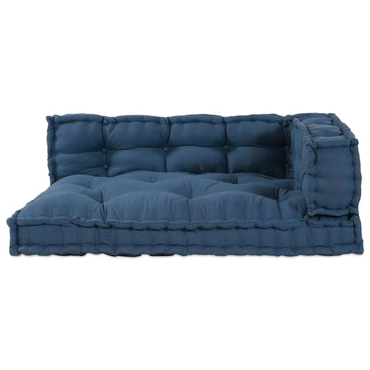 Pallet Sofa Kissen 3 pcs Indigo Stoff