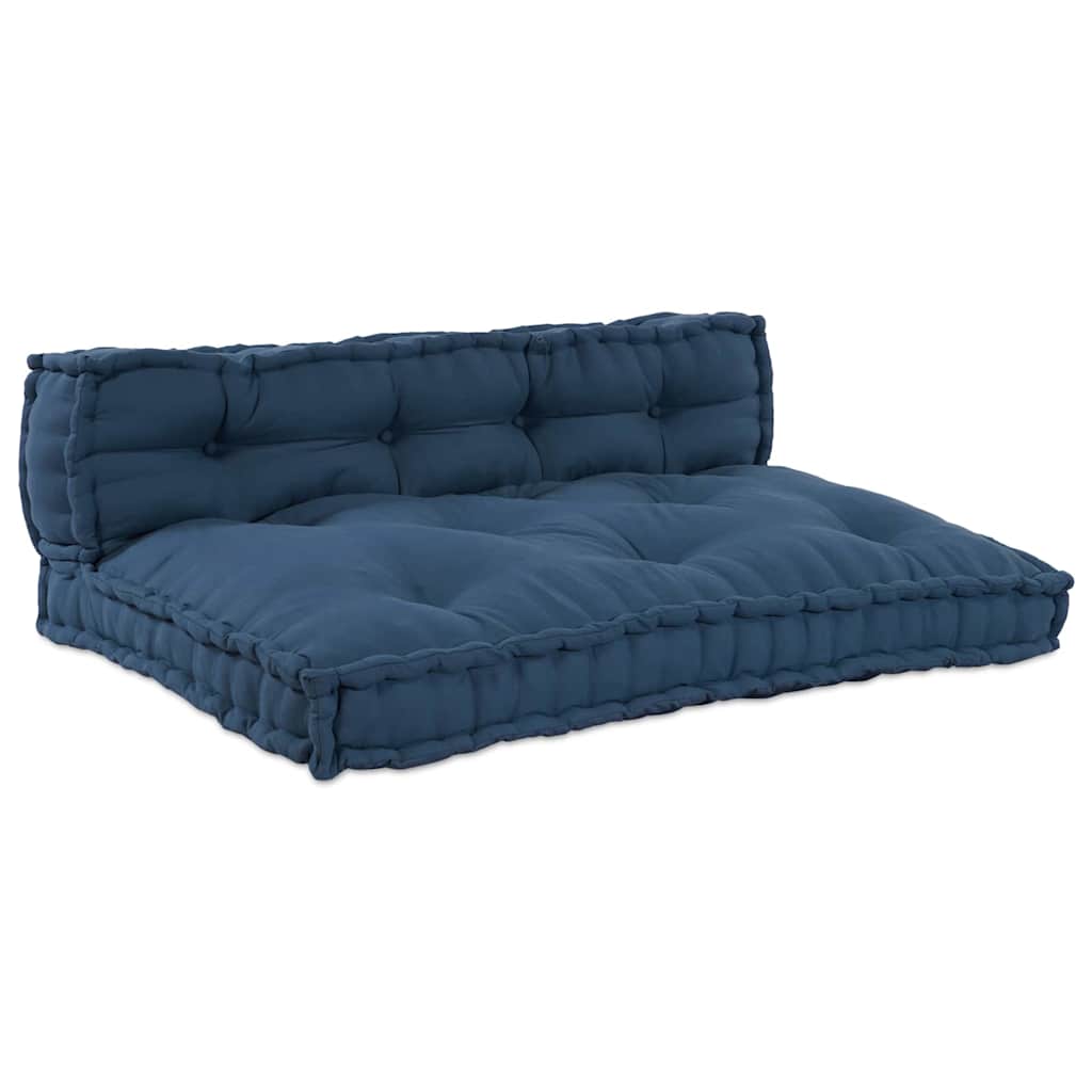 Pallet Sofa Kissen 2 pcs Indigo Stoff