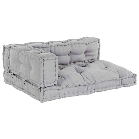 Pallet Sofa Kissen 3 pcs Grau Stoff