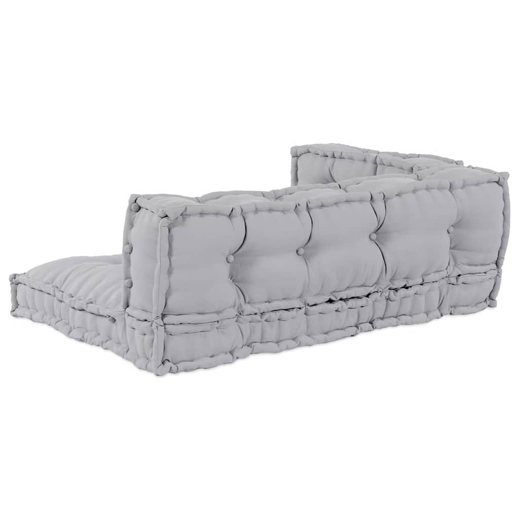 Pallet Sofa Kissen 3 pcs Grau Stoff