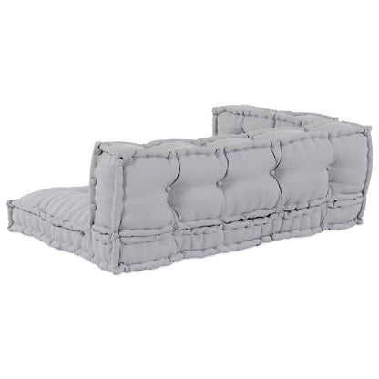 Pallet Sofa Kissen 3 pcs Grau Stoff