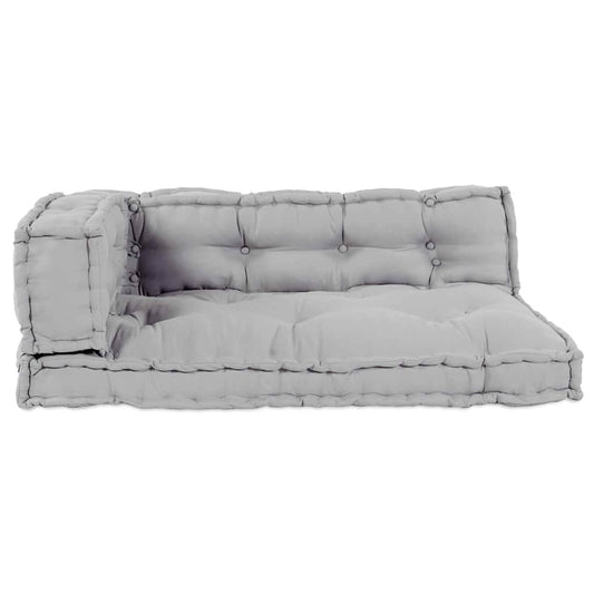 Pallet Sofa Kissen 3 pcs Grau Stoff