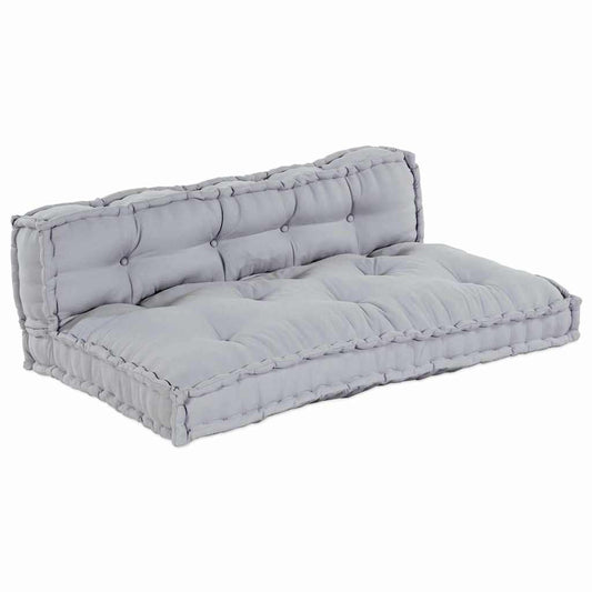 Pallet Sofa Kissen 2 pcs Grau Stoff
