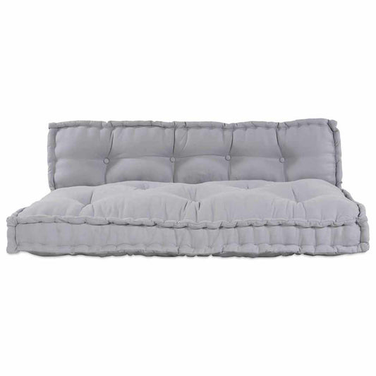 Pallet Sofa Kissen 2 pcs Grau Stoff