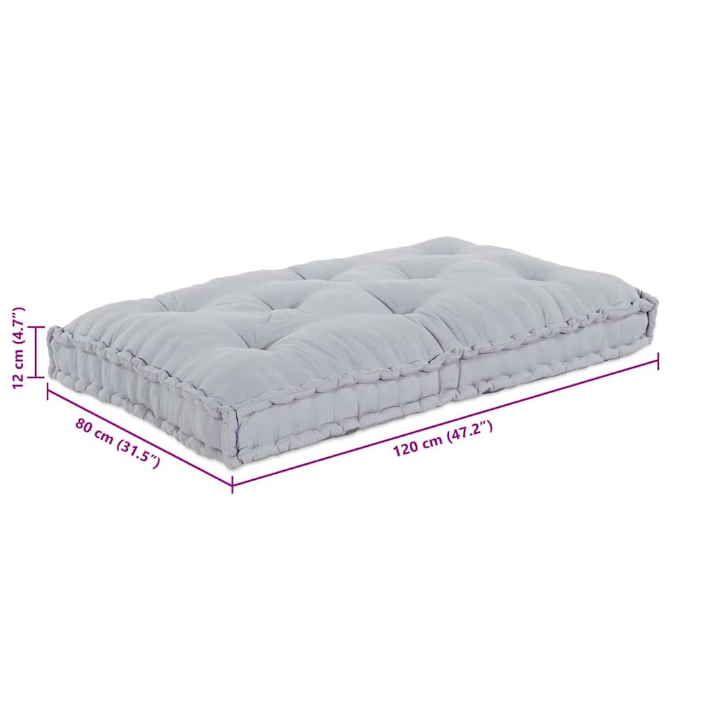 Pallet Sofa Kissen Grau Stoff