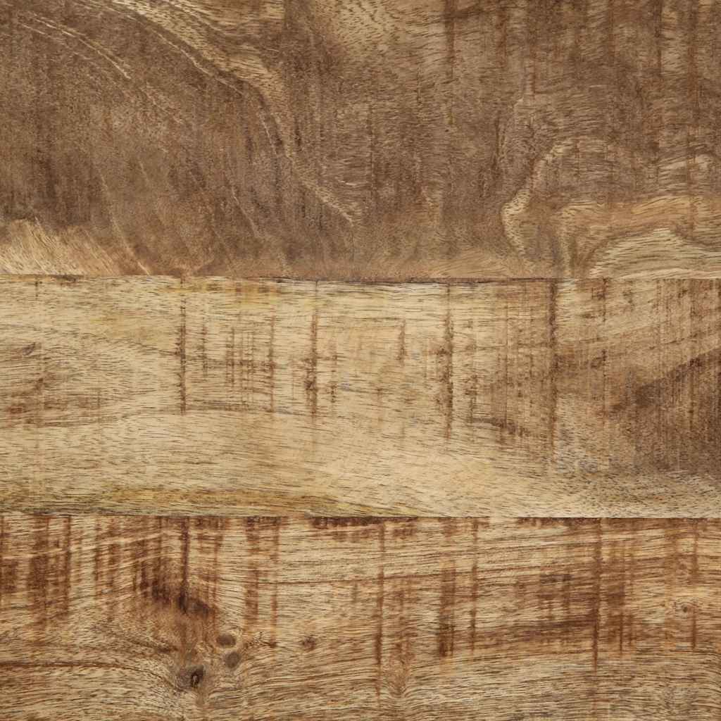 Couchtisch 50x50x38 cm Raues Massivholz Mango