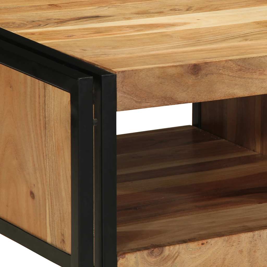 Couchtisch 50x50x38 cm Massivholz Akazie